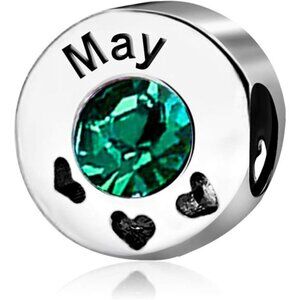 Jewelry Birthday Birthstone Cake Heart Love Jan-Dec Month Womens Bead Charms